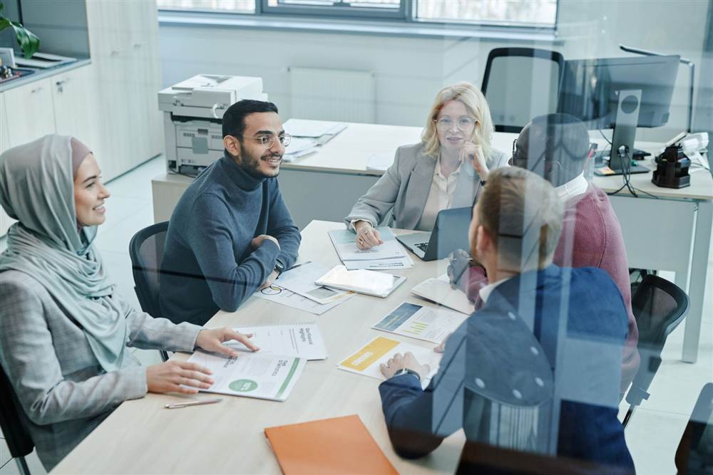 Corporate training workshop session