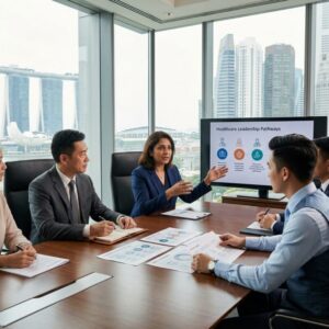 executive search healthcare industry Singapore - Global team collaborating on a strategic executive search