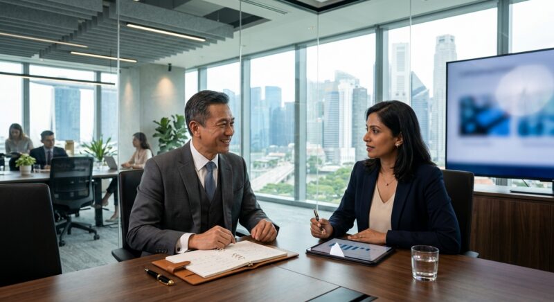 CEO headhunting Singapore - Strategic planning session with C-level executives