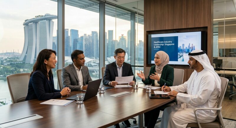 executive search healthcare industry Singapore - Healthcare professionals in a modern hospital setting