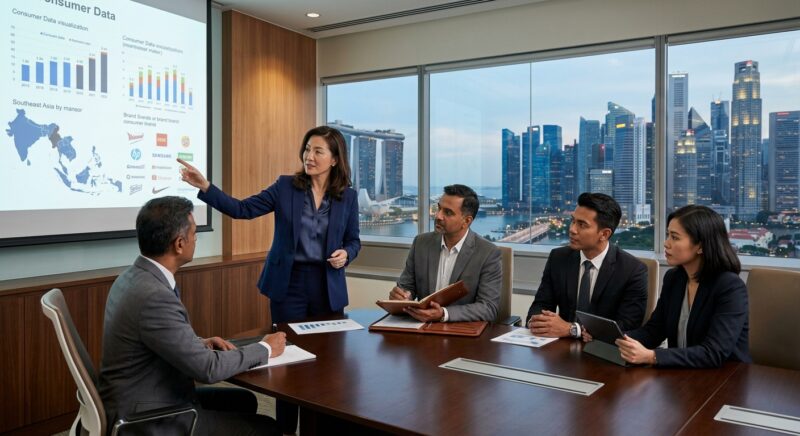 CMO search consumer goods Singapore - Professional executive search consultant interviewing a senior marketing candidate