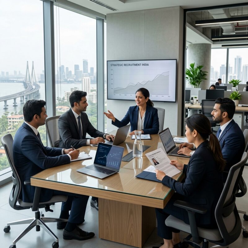 Country Manager recruitment India - Professional executive shaking hands in an office setting.