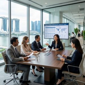 executive search pharmaceutical industry Singapore - Global team collaborating on executive search for a pharmaceutical company
