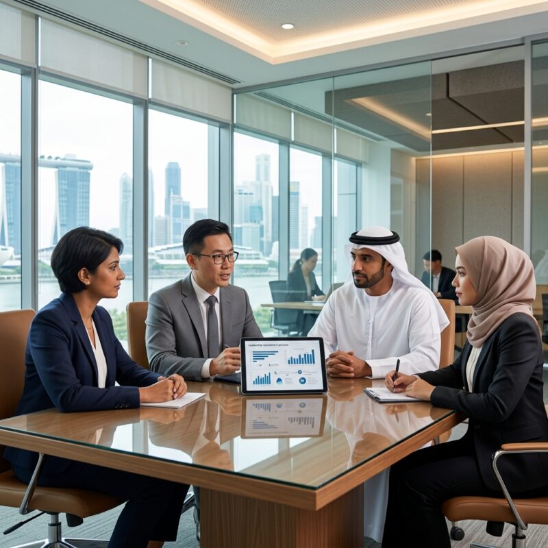 CEO search private equity portfolio company - Senior executive reviewing portfolio strategy documents