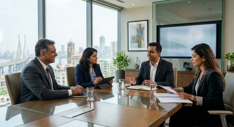 Country Manager recruitment India - Map of India highlighting key business cities and economic hubs.