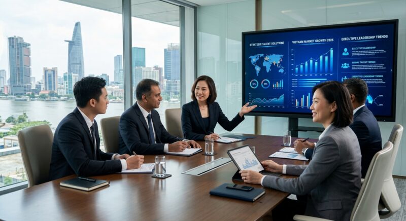 C-suite headhunting Vietnam 2026 - Global map highlighting Shelby Global's international recruitment reach