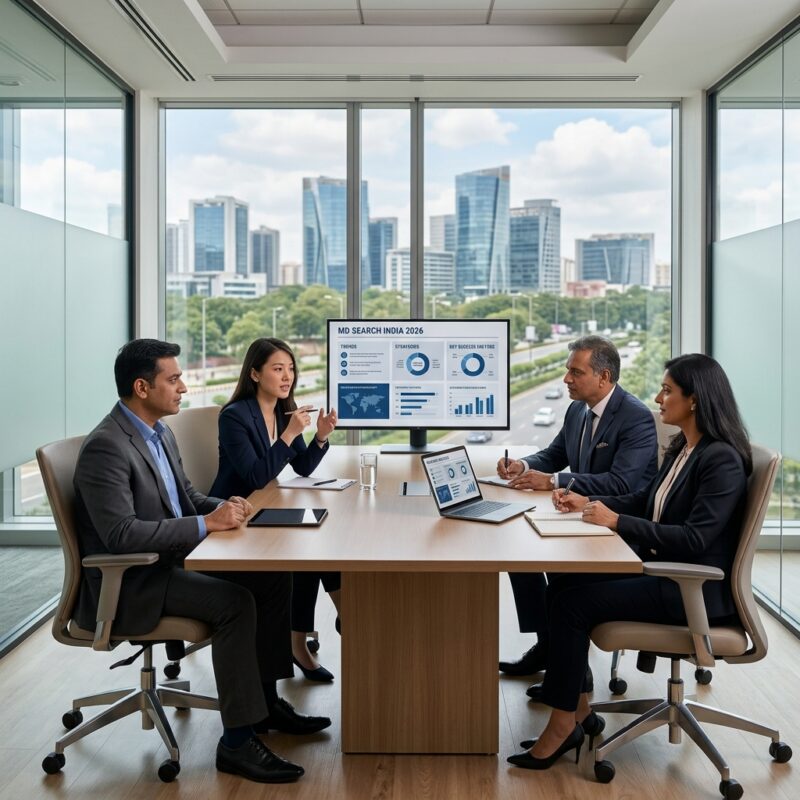 Managing Director search India 2026 - Executive search team reviewing candidate profiles