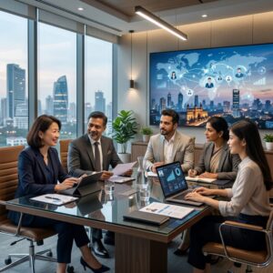 Managing Director search India 2026 - Professional business leaders discussing strategy in a modern office