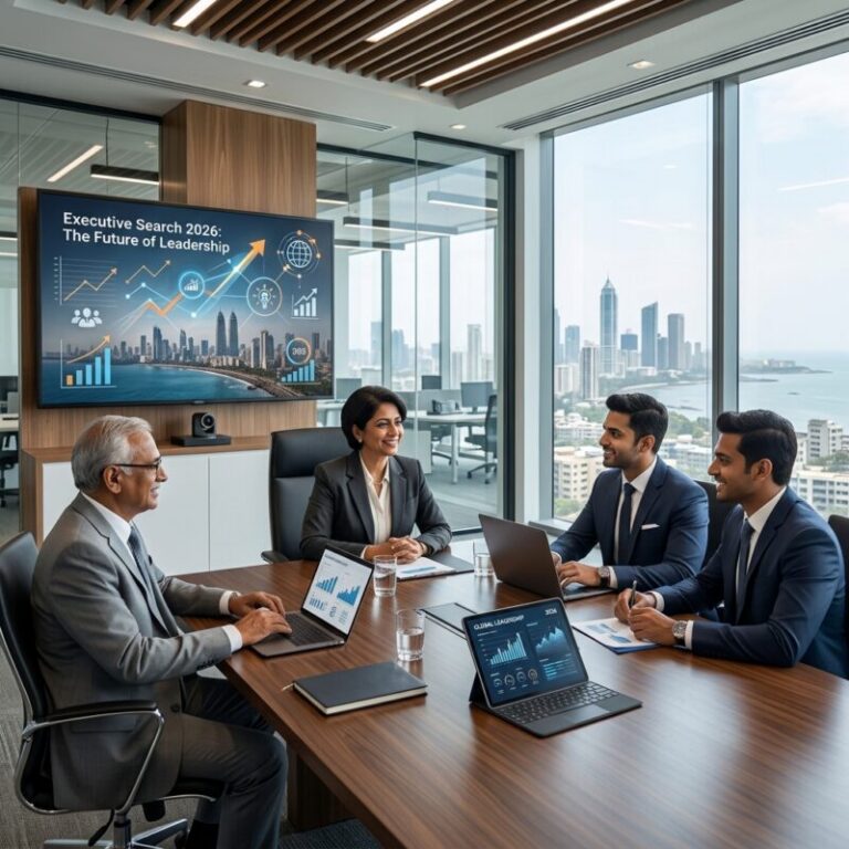 executive search firm India 2026 - Business leaders in a meeting discussing strategic growth