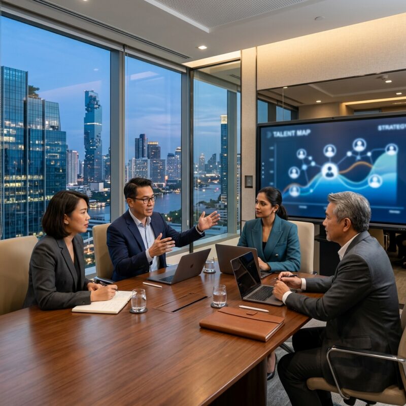 executive search Thailand 2026 - Professionals collaborating in a modern office