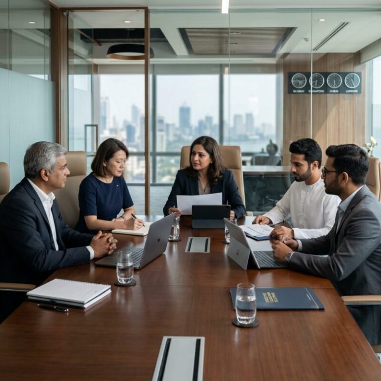 Managing Director search India 2026 - Business leaders collaborating in a modern office