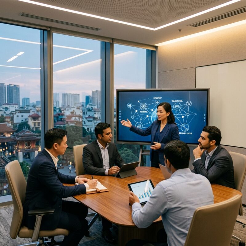 Country Manager search Vietnam 2026 - Global business leaders reviewing market expansion strategies.