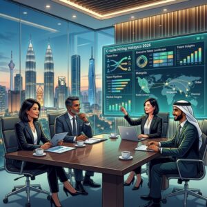 C-suite hiring Malaysia 2026 - Diverse group of executives in a modern office meeting