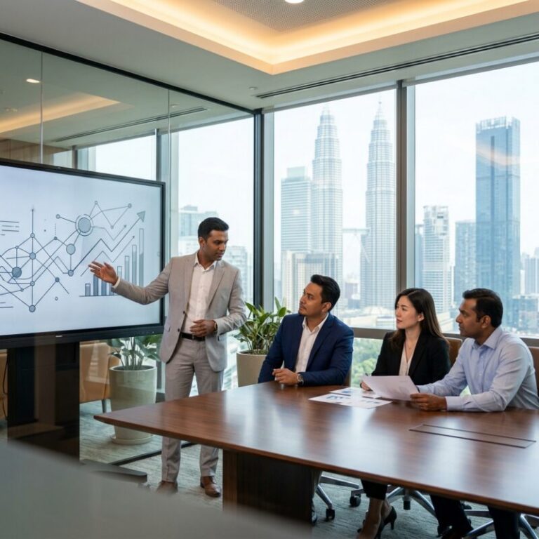 C-suite hiring Malaysia 2026 - Business leaders collaborating in a modern office setting.