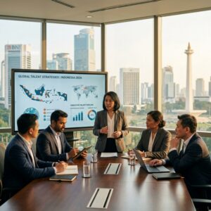CHRO recruitment Indonesia 2026 - Senior HR leaders discussing strategy in a modern Jakarta office