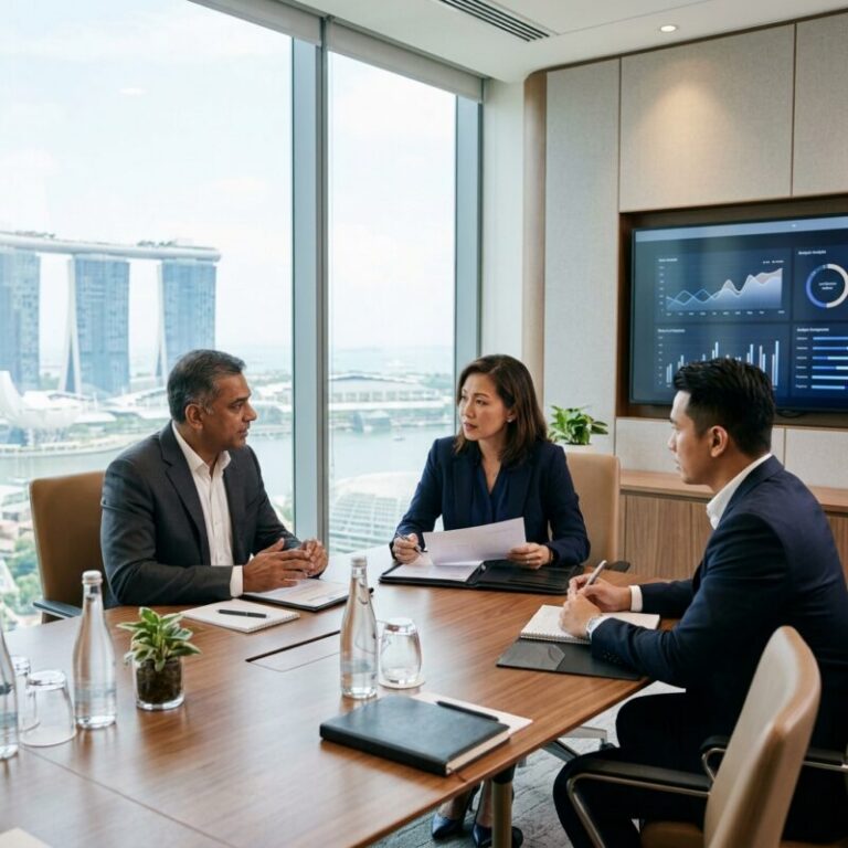Managing Director search Indonesia 2026 - Executive search team reviewing candidate profiles for Indonesia Managing Director role