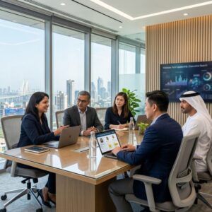 CTO headhunting India 2026 - Diverse team of technology executives collaborating in a modern office
