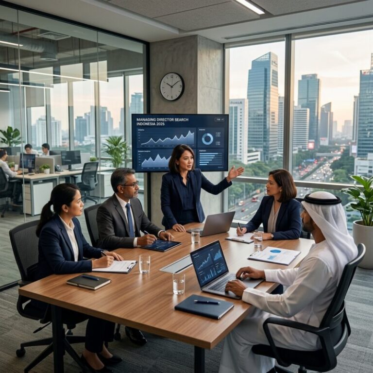 Managing Director search Indonesia 2026 - Professionals collaborating in a modern office