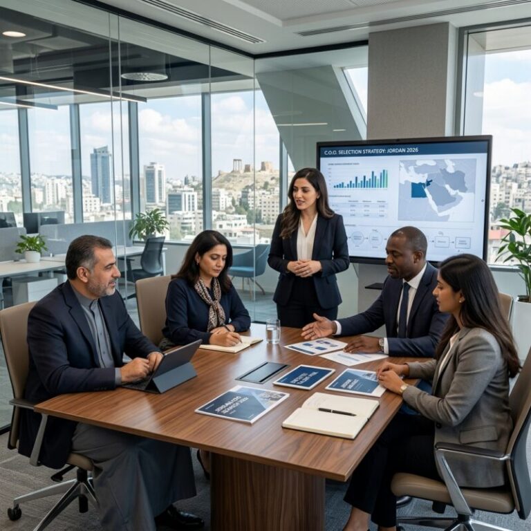 how to hire a COO in Jordan 2026 - Business executives shaking hands in a modern office setting