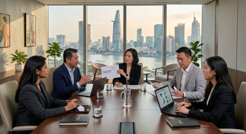 Country Manager search Vietnam 2026 - Digital map highlighting Vietnam and surrounding Southeast Asian countries.