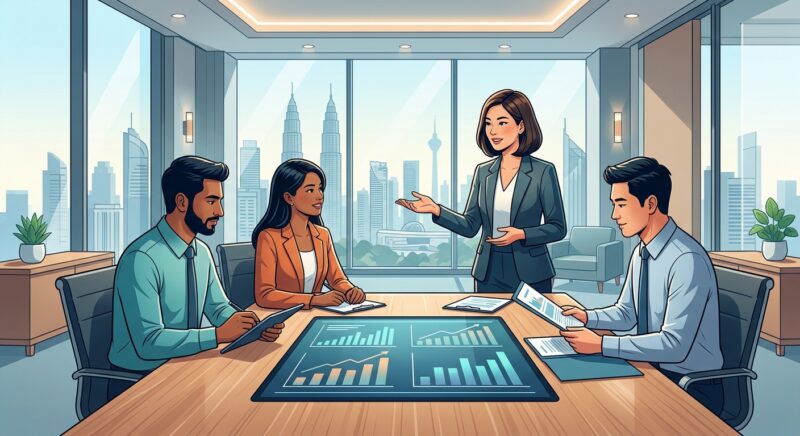 CFO headhunting Thailand 2026 - Executive shaking hands with a new hire in a corporate setting