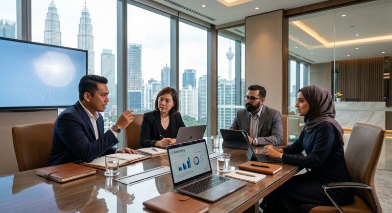 C-suite hiring Malaysia 2026 - Executive search consultant discussing strategy with a client