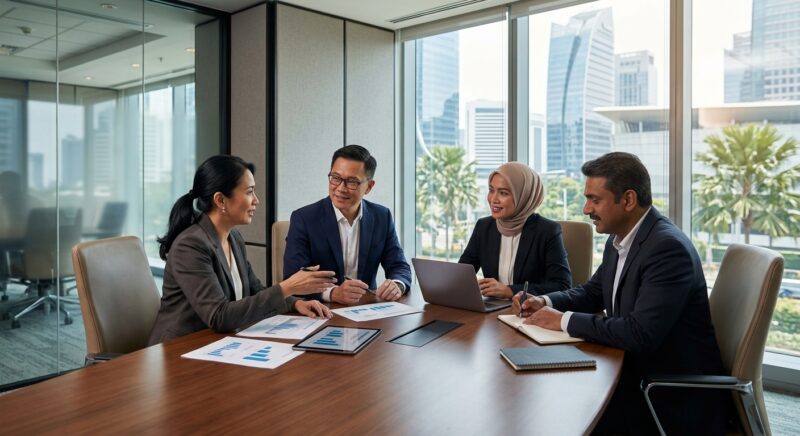 CHRO recruitment Indonesia 2026 - Professionals shaking hands in a business meeting