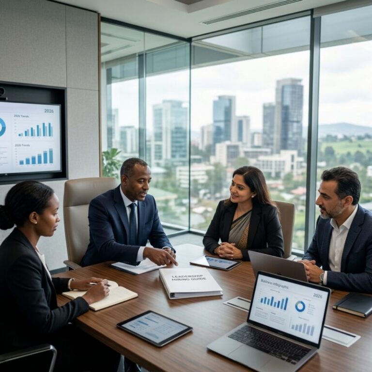 executive search firm Ethiopia 2026 - Executive search team collaborating with Ethiopian business leaders